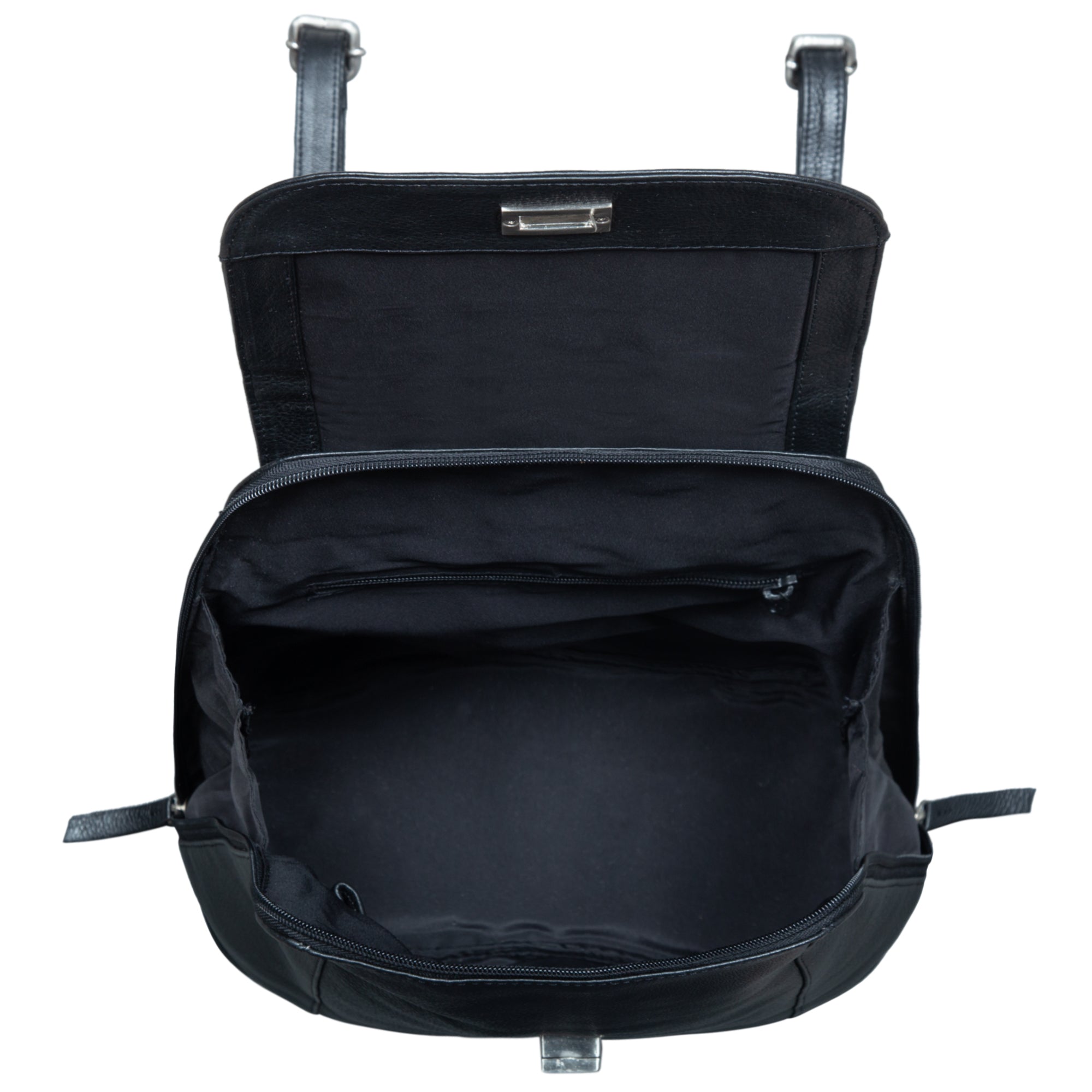 Rucksack schwarzes Leder