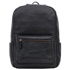 Großer Lederrucksack Schule schwarz Damen und Herren