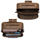 Rucksack Herren Leder Braun