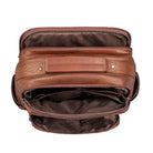 großer Leder Rucksack cognac