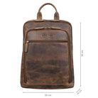 Grosser Schulrucksack Leder braun