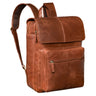"Sangro" Mochila Masculina Vintage em Couro Legítimo para Portátil 15,6–16 Polegadas com Dois Compartimentos
