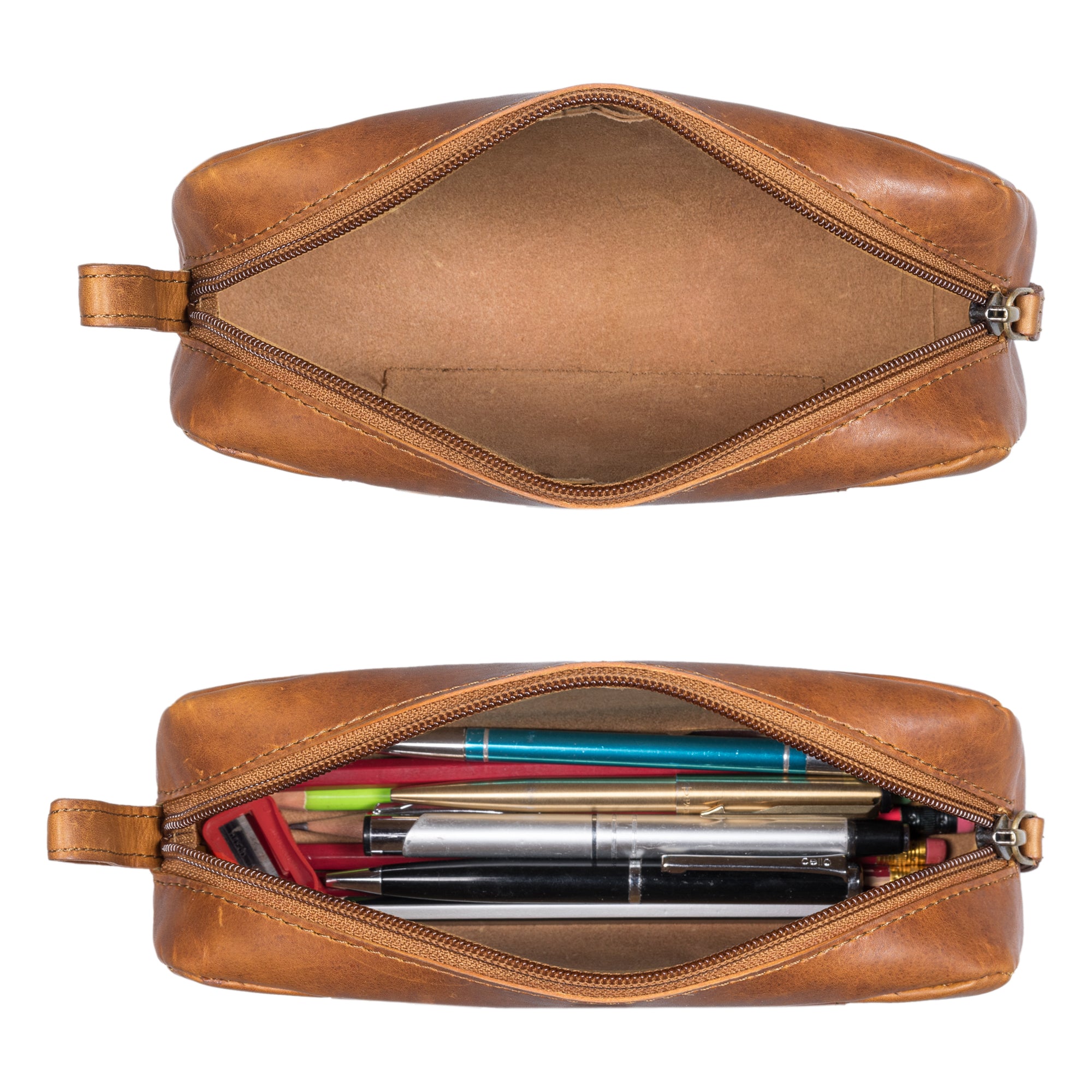 Schlampermäppchen Retro Leder