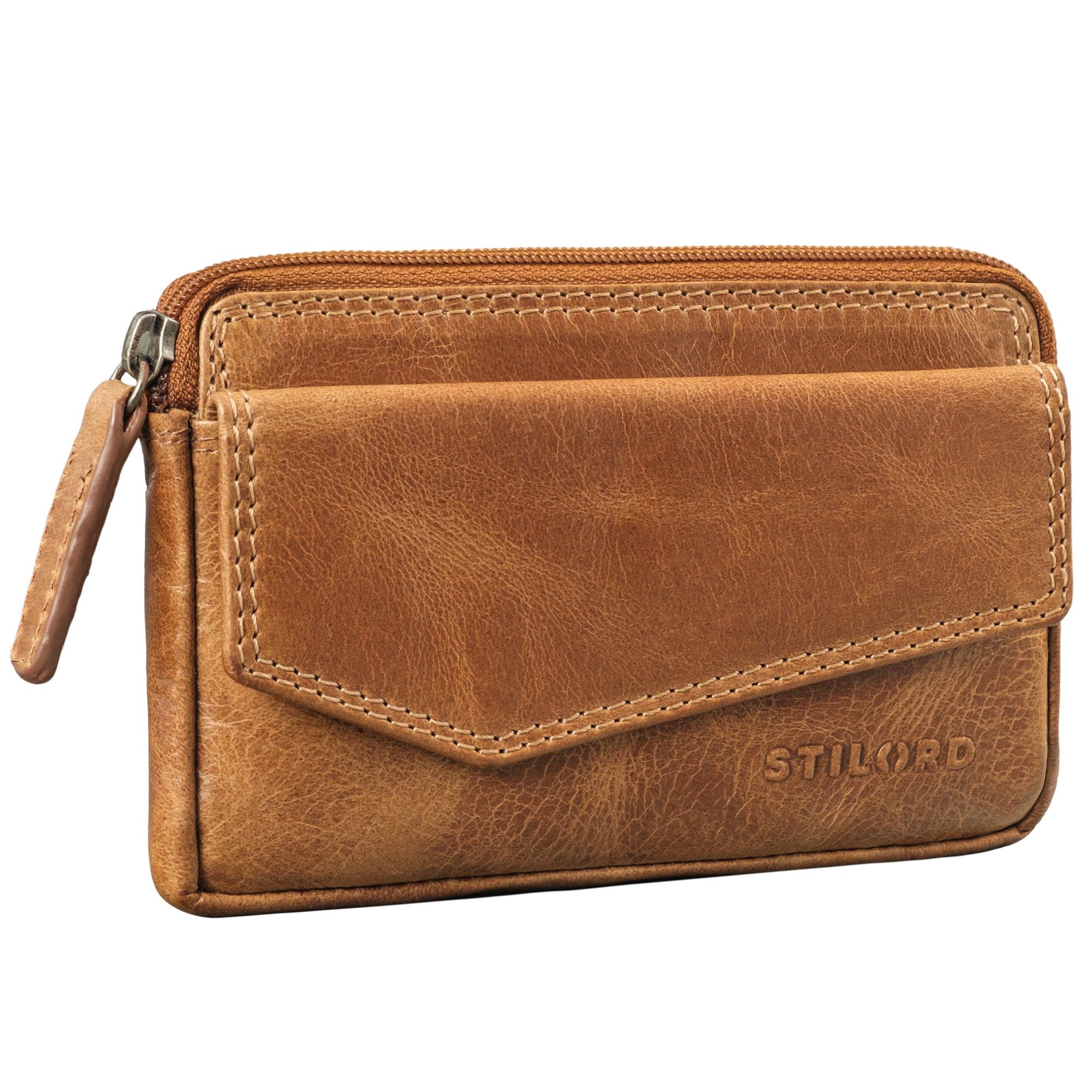 Vintage Schlüsseltasche mit zwei Schlüsser Ringen und  Kartenfächer 
