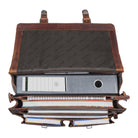 Bürotasche Trolley aufsteckbar braun