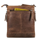 Leder Schultertasche Damen braun