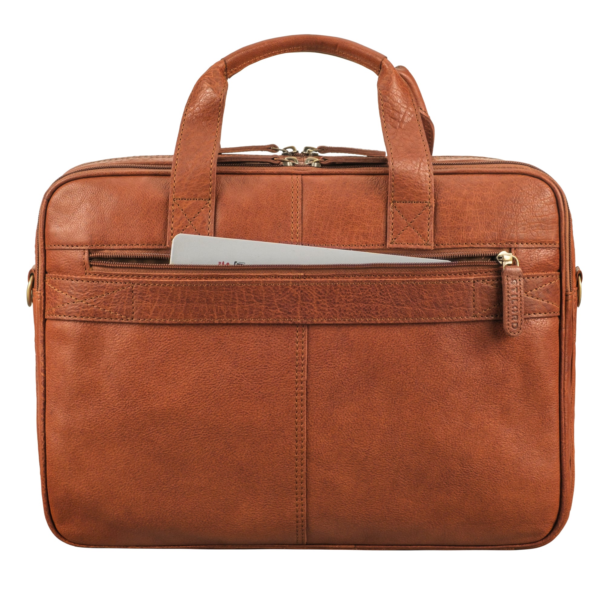 Schultertasche für Damen aus braunem Leder