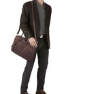 Ledertasche Schultertasche Herren 15.6"