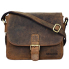 Leder Schultertasche Vintage braun