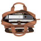 Herren Umhängetasche Leder Laptoptasche braun