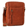 "Irving" Bolsa Vintage Couro Marrom Pequena para Ombro 10.1 Polegadas