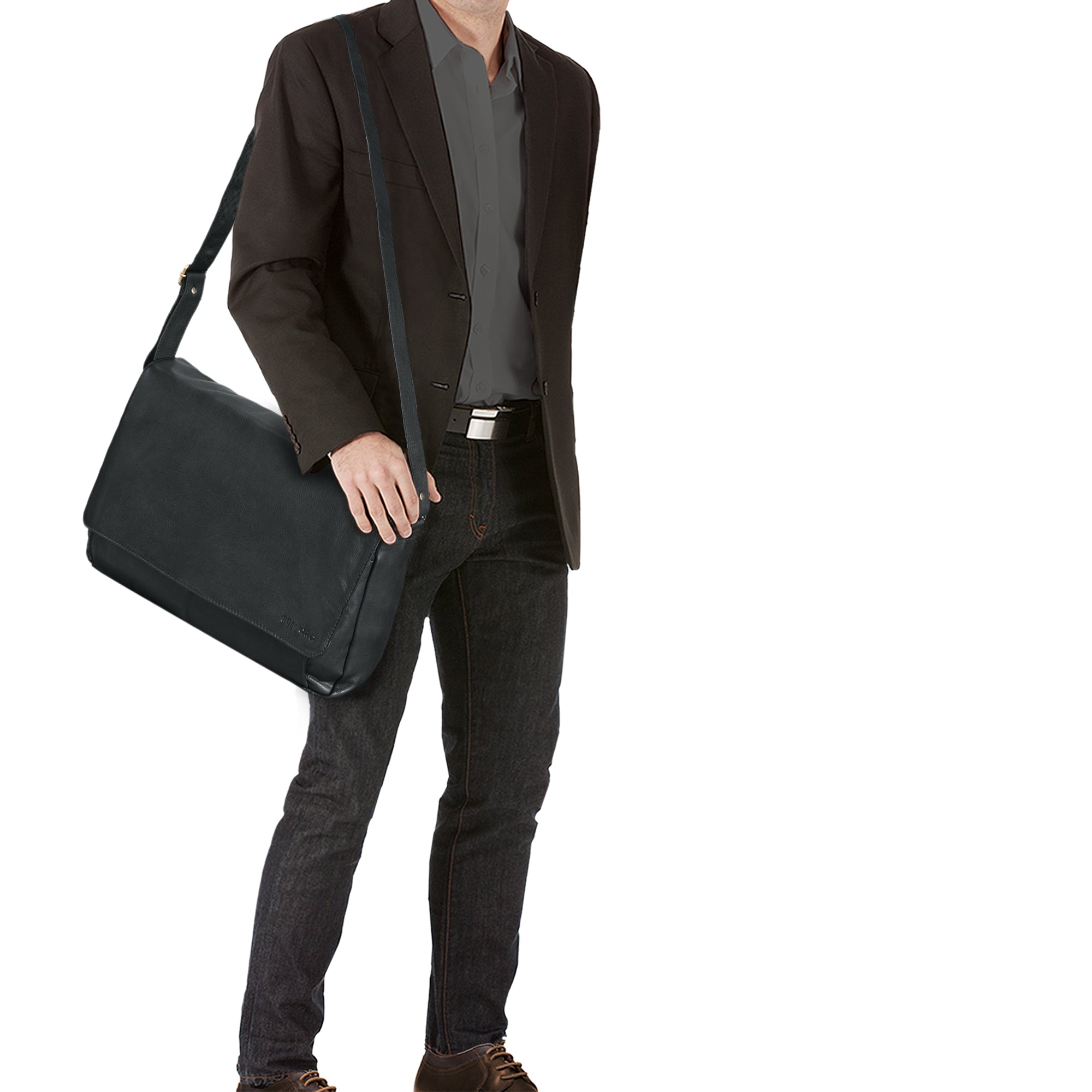 Vintage Schultertasche schwarz