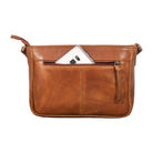 Schultertasche freizeit echtleder braun