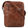 "Fox" Bolsa Masculina de Couro Vintage Messenger Pequena e Estilosa