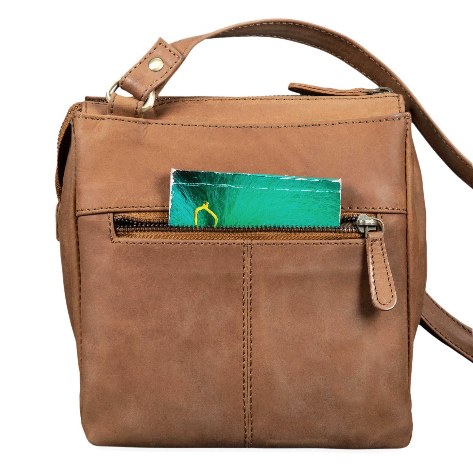 Schultertasche klein im Vintage Stil braun