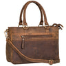 B-Stock "Frauke" Bolsa de Couro Organizada para Mulheres Vintage com Alça