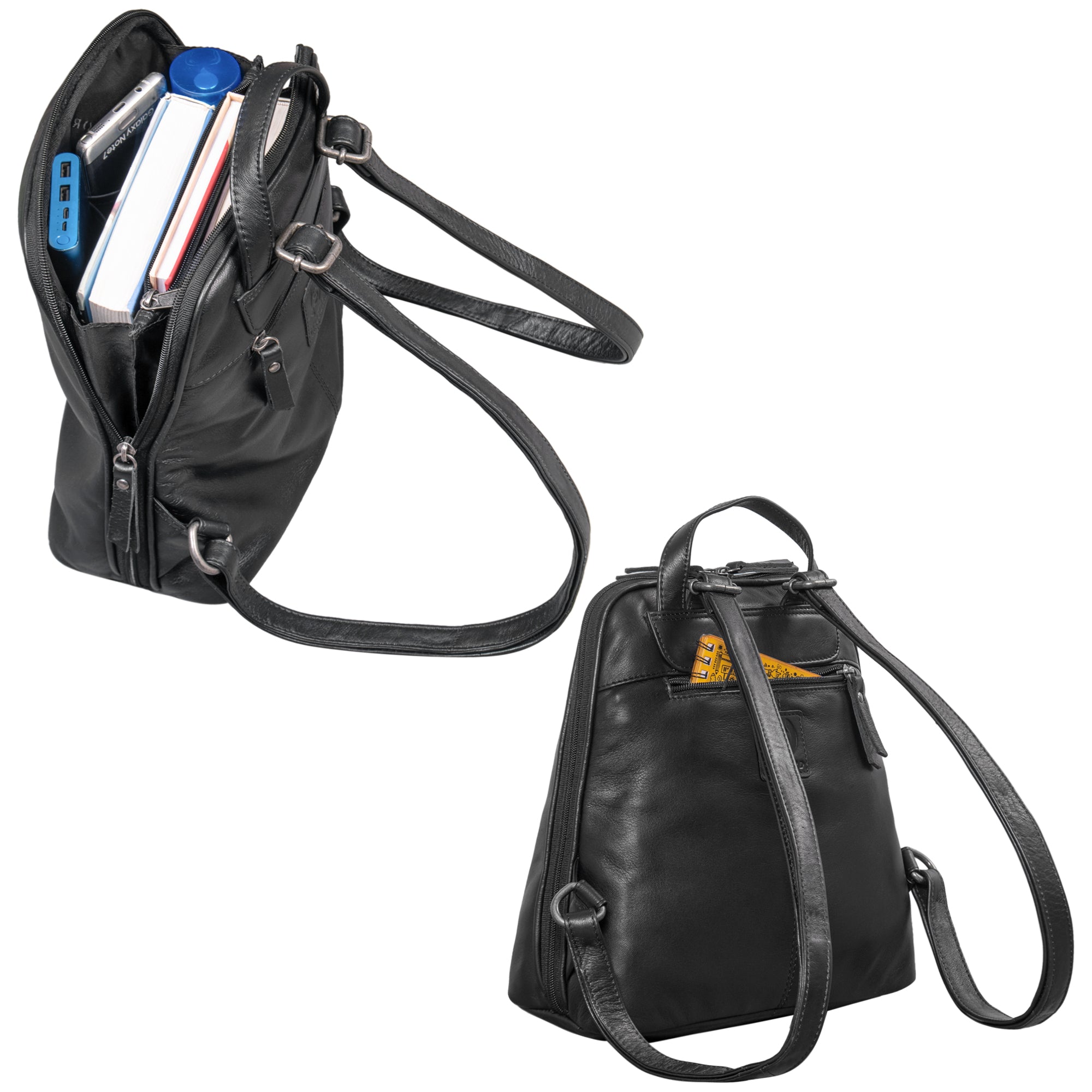 Damen Rucksack klein schwarz