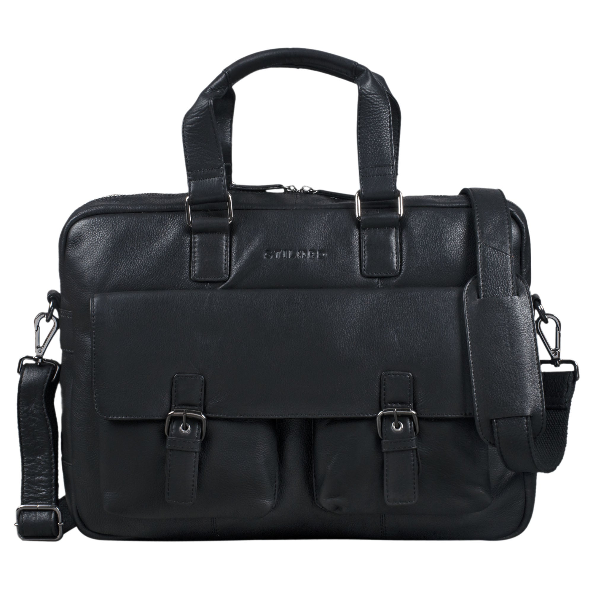 Ledertasche Businesstasche Männer schwarz