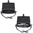 Leder Handtasche Damen schwarz