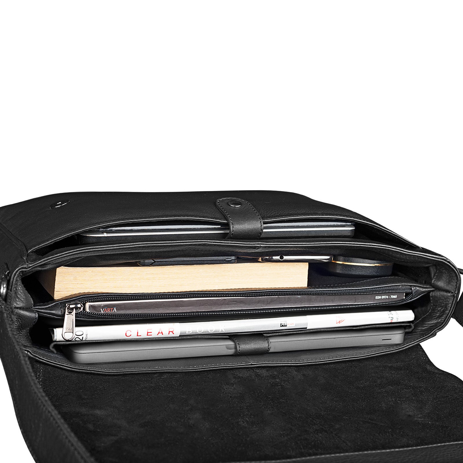 Messenger Bag Leder schwarz