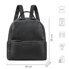schwarzer Lederrucksack Damen klein