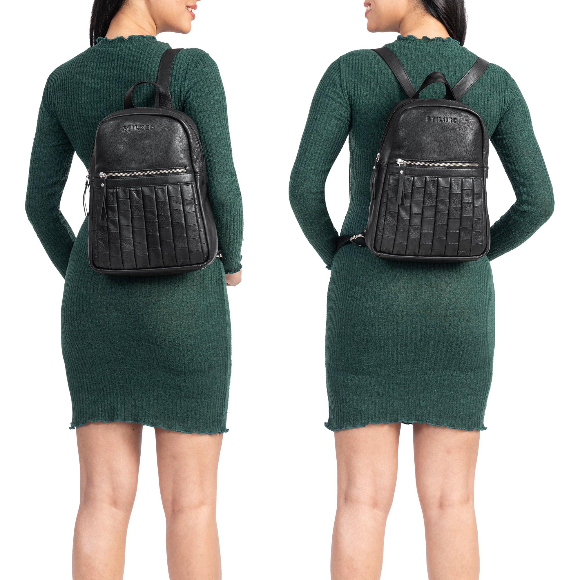 kleiner rucksack echtleder schwarz 