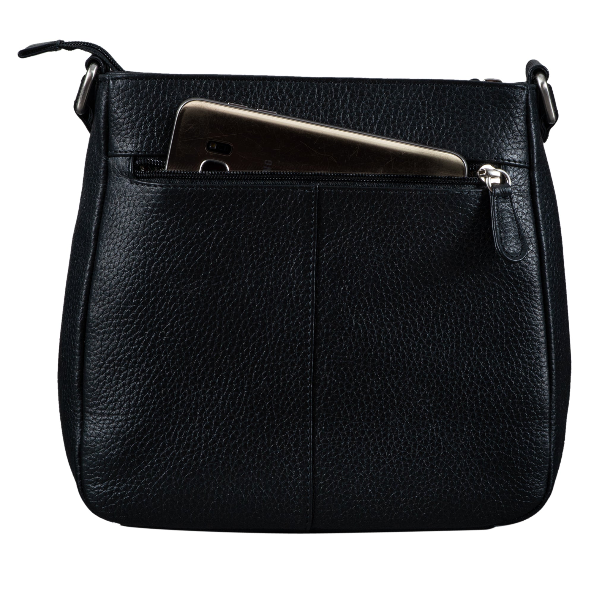 Shopper Handtasche schwarz Leder