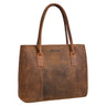 "Janita" Bolsa Ombro Feminina Grande Couro Compartimento Laptop 15,6"
