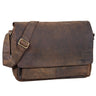 B-WARE "Lonzo" saco Vintage Shoulder Bag couro genuíno de búfalo