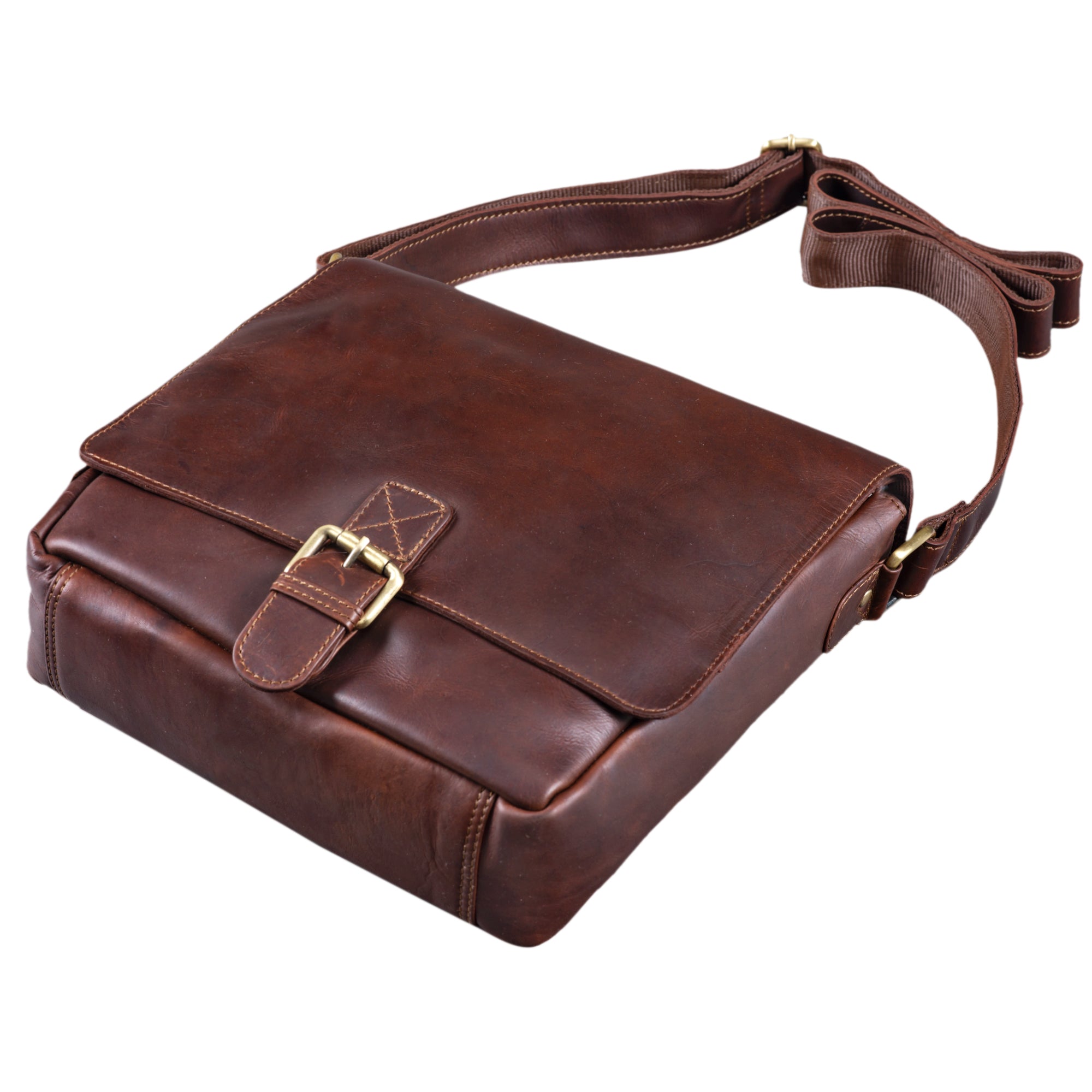 Leder Umhängetasche Unisex Vintage braun