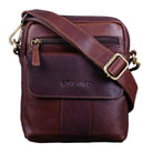 Kleine Ledertasche zum Umhängen Herren braun