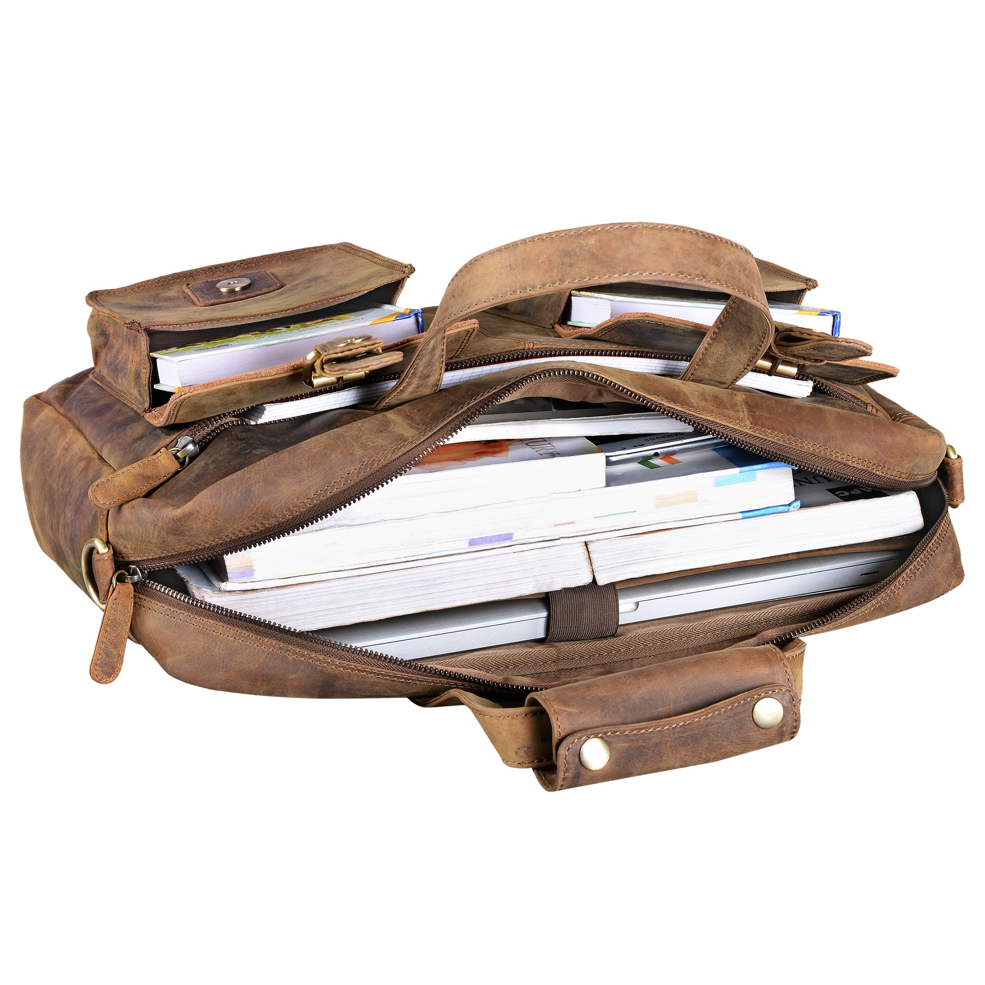 Ledertasche Umhängetasche 15.6 Zoll