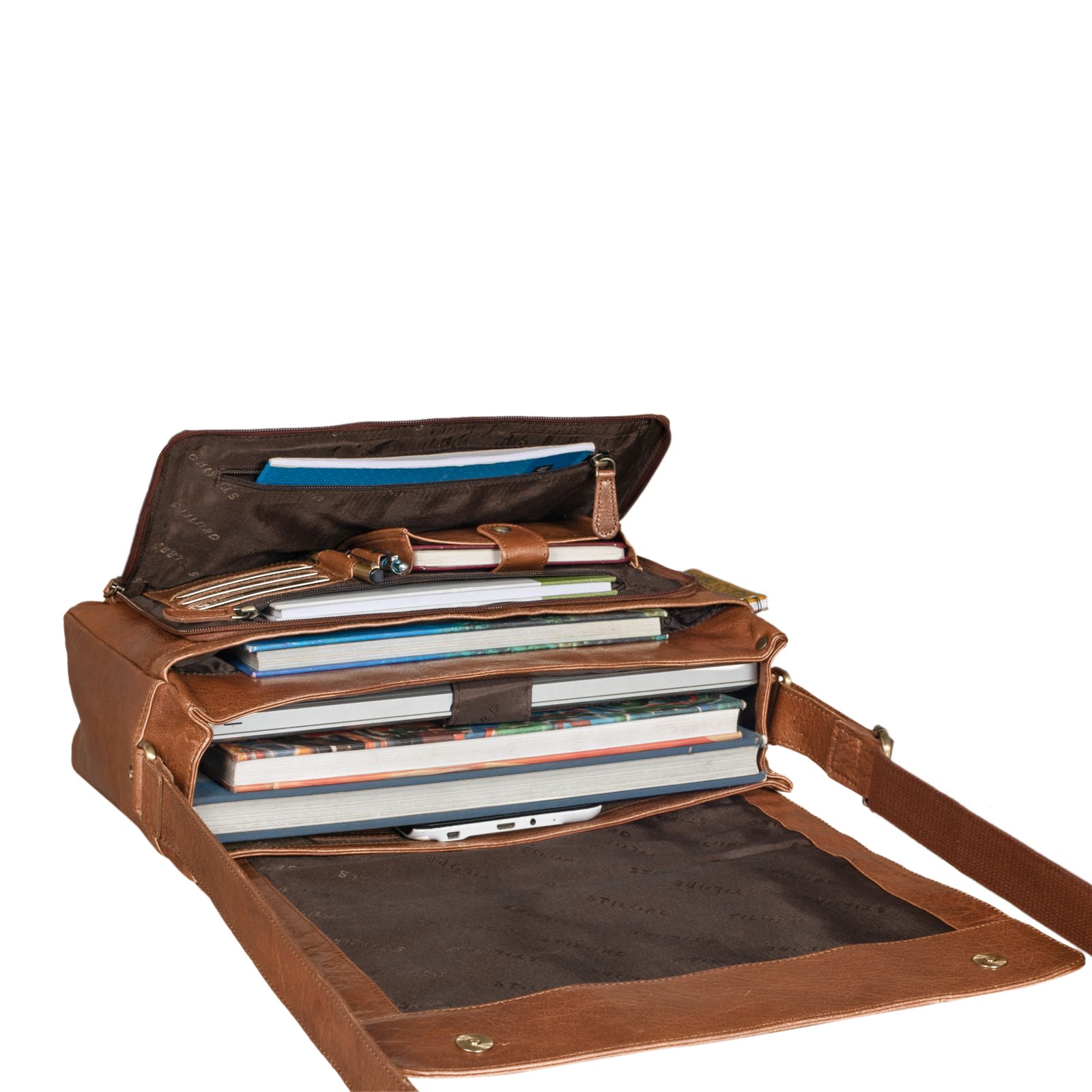 Collegebag Leder groß für Herren