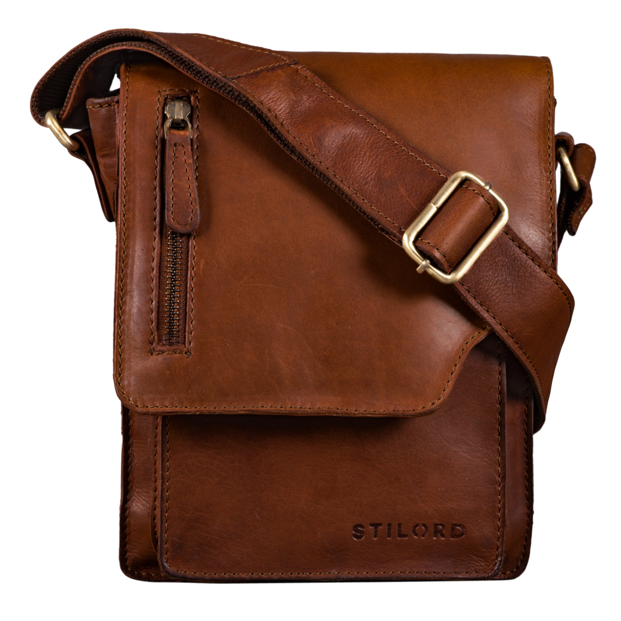 Schultertasche Männer Damen Vintage Leder