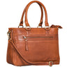 B-Stock "Frauke" Bolsa de Couro Organizada para Mulheres Vintage com Alça