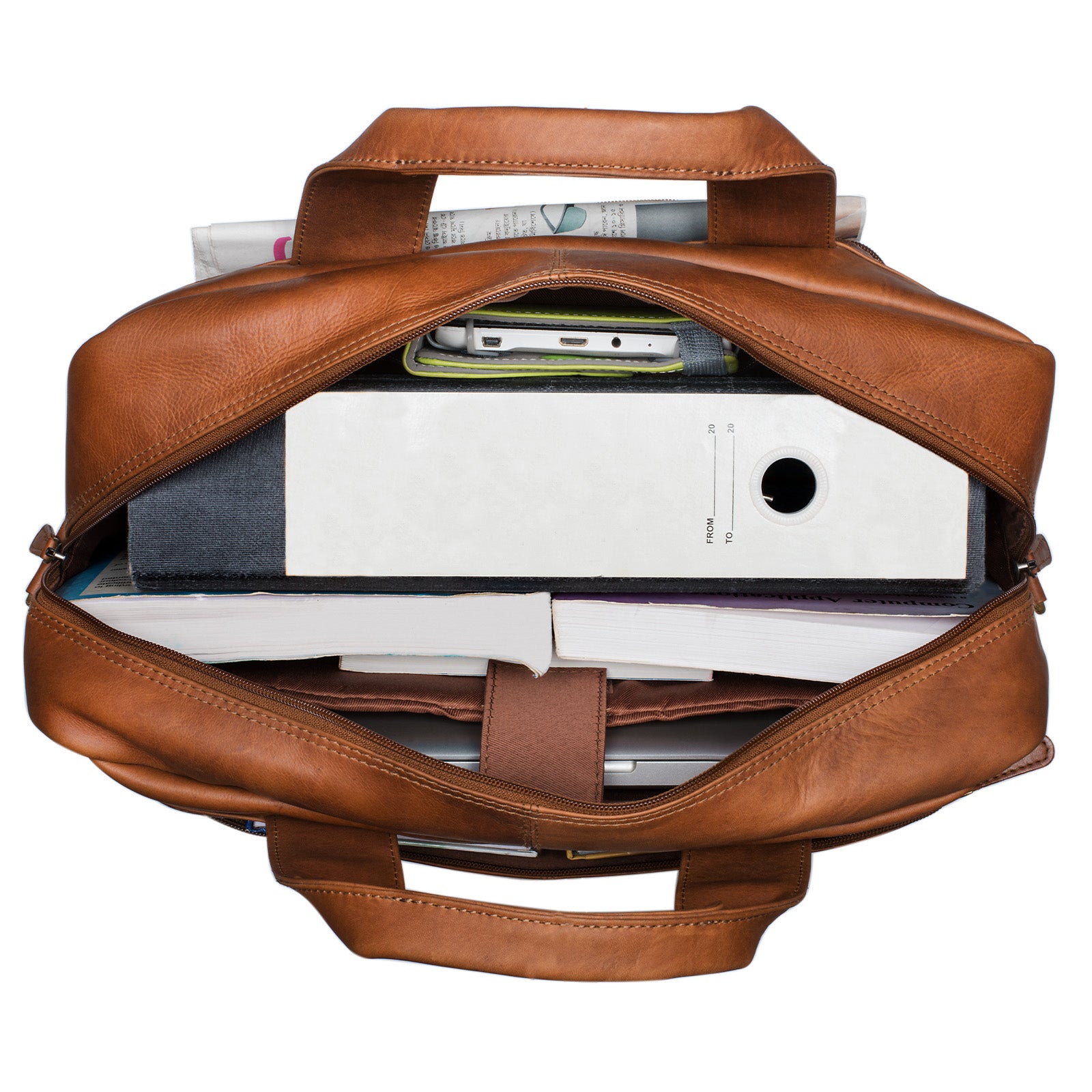 Studententasche DIN A4 Leder XL