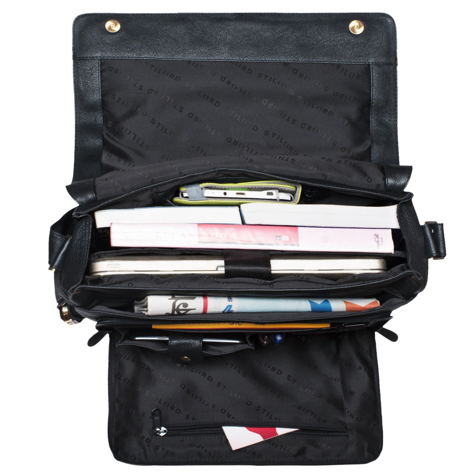 Herrentasche Leder schwarz