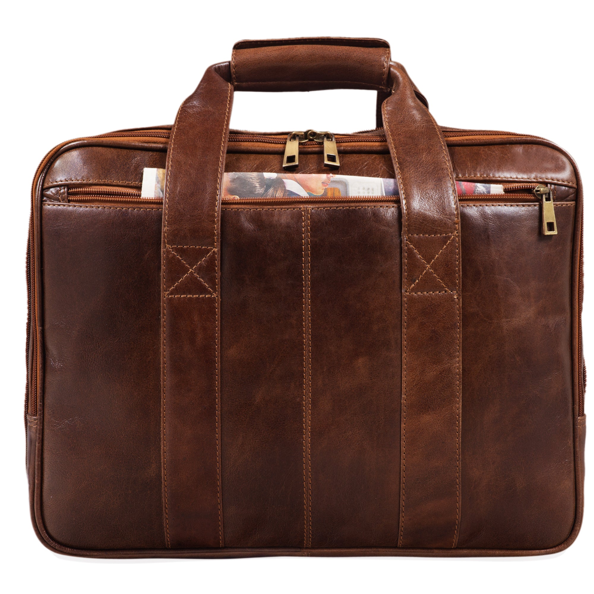 Braune Aktentasche Vintage Leder