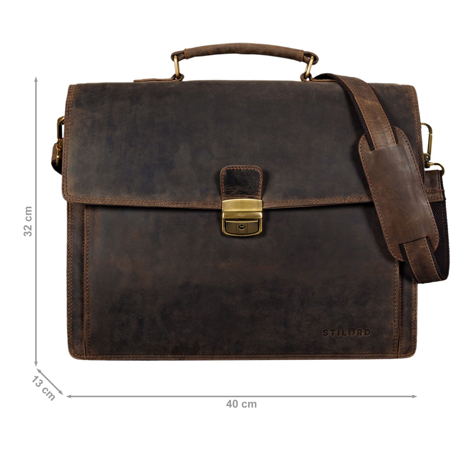 Leder Bürotasche Vintage braun
