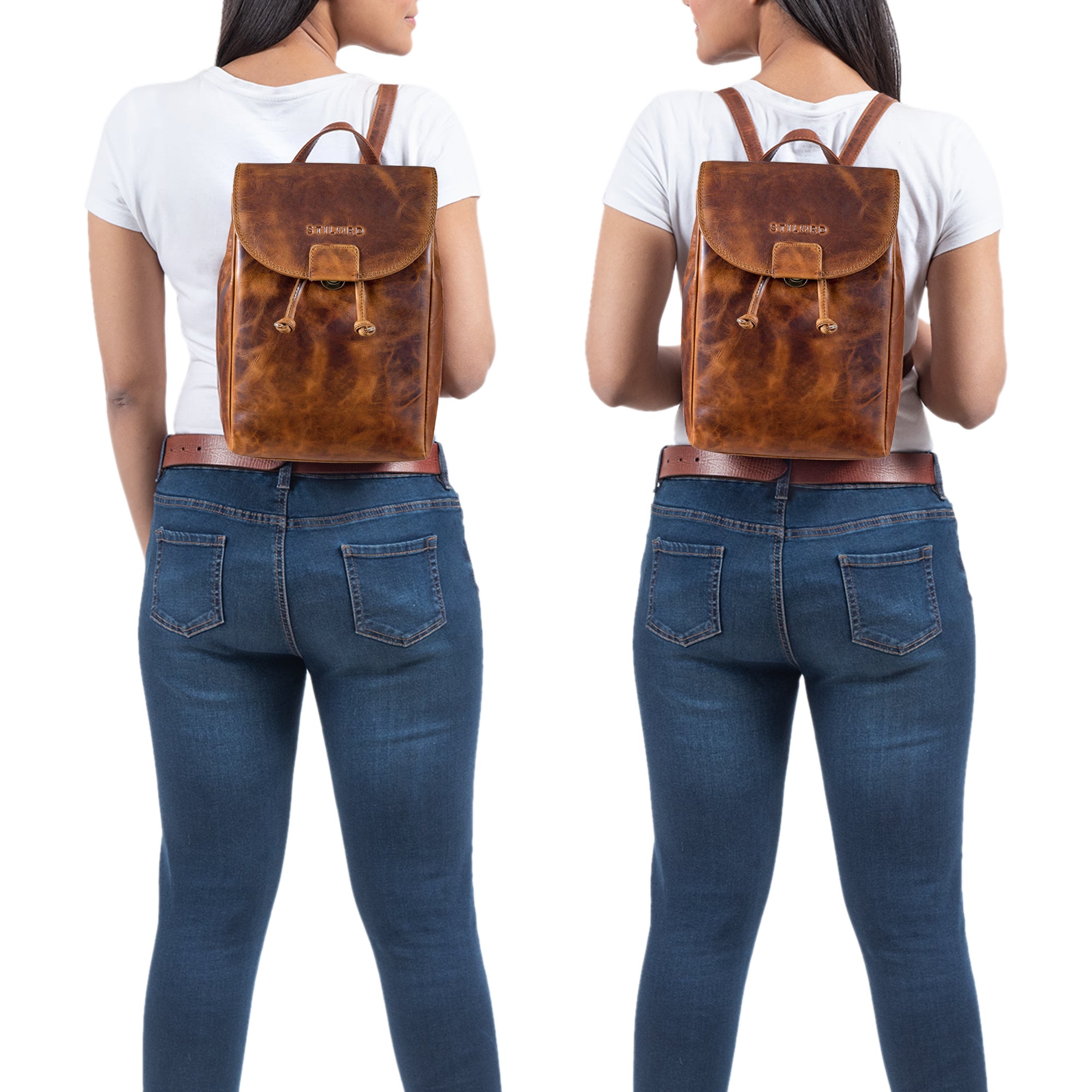 Echtleder Rucksack Damen braun