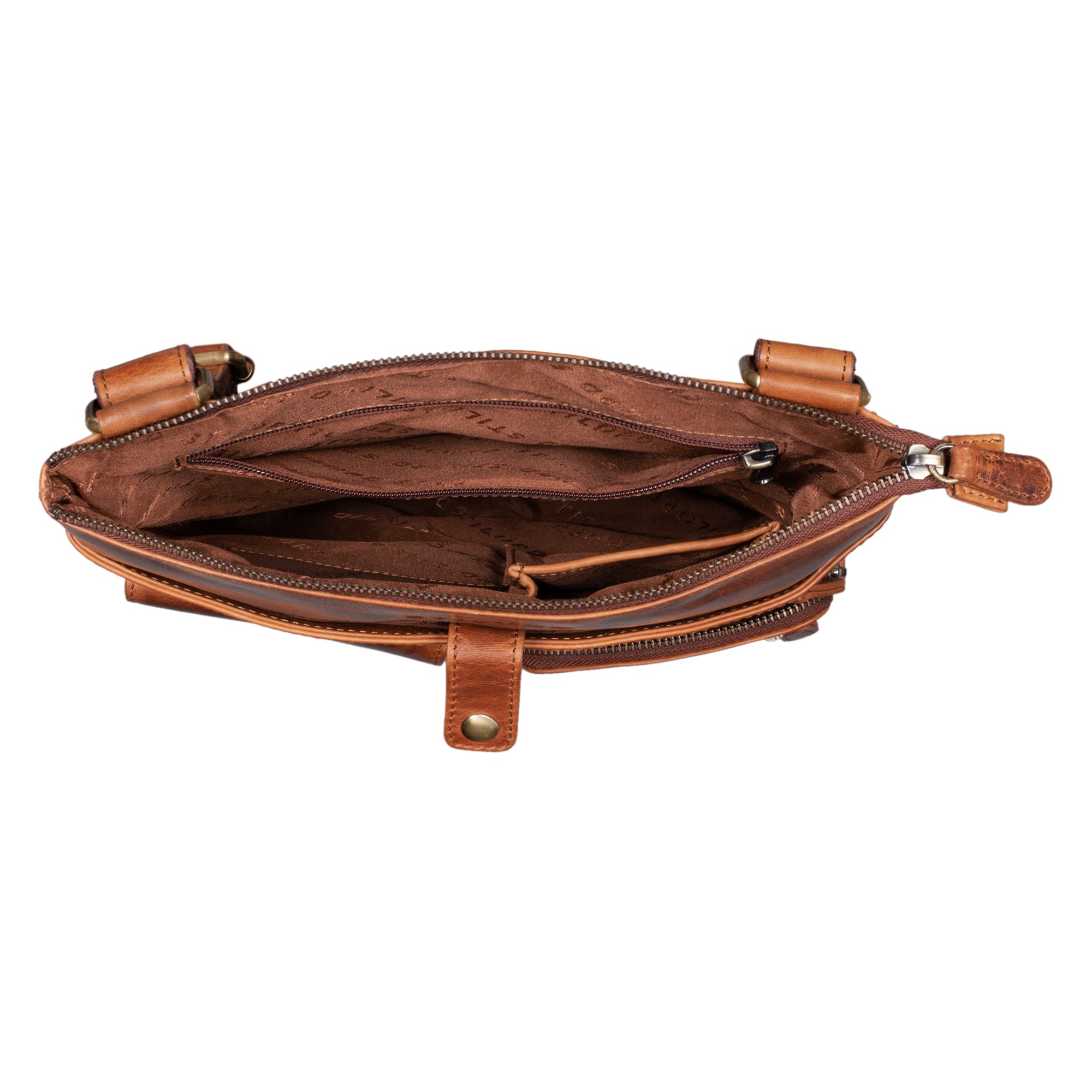 Vintage Handtasche aus Leder in Braun