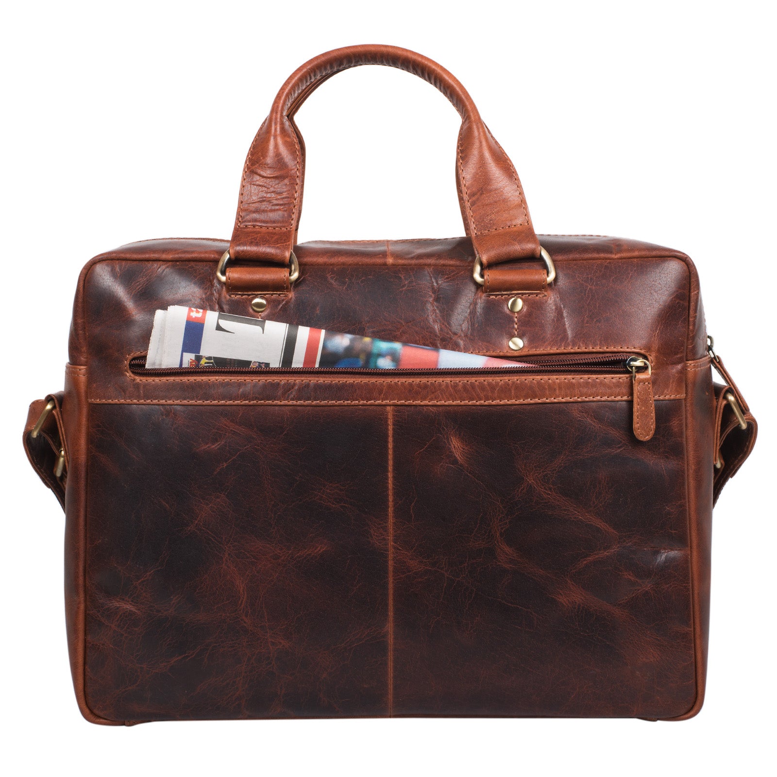 Lederhandtasche Vintage braun