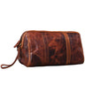 "Charles" Necessaire Vintage Grande de Couro para Homens e Mulheres