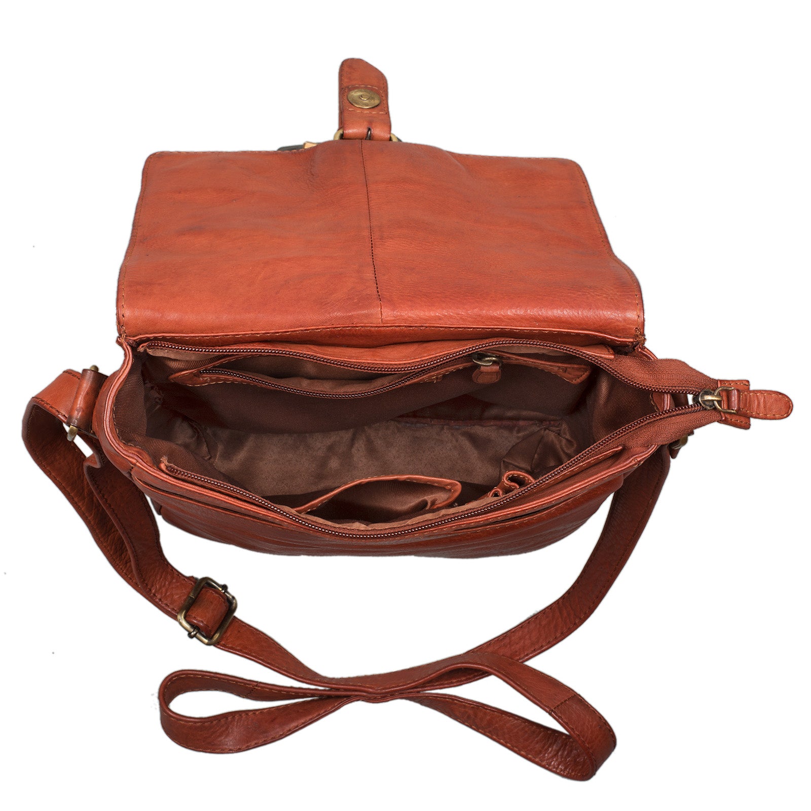 Kleine Kuriertasche Leder braun