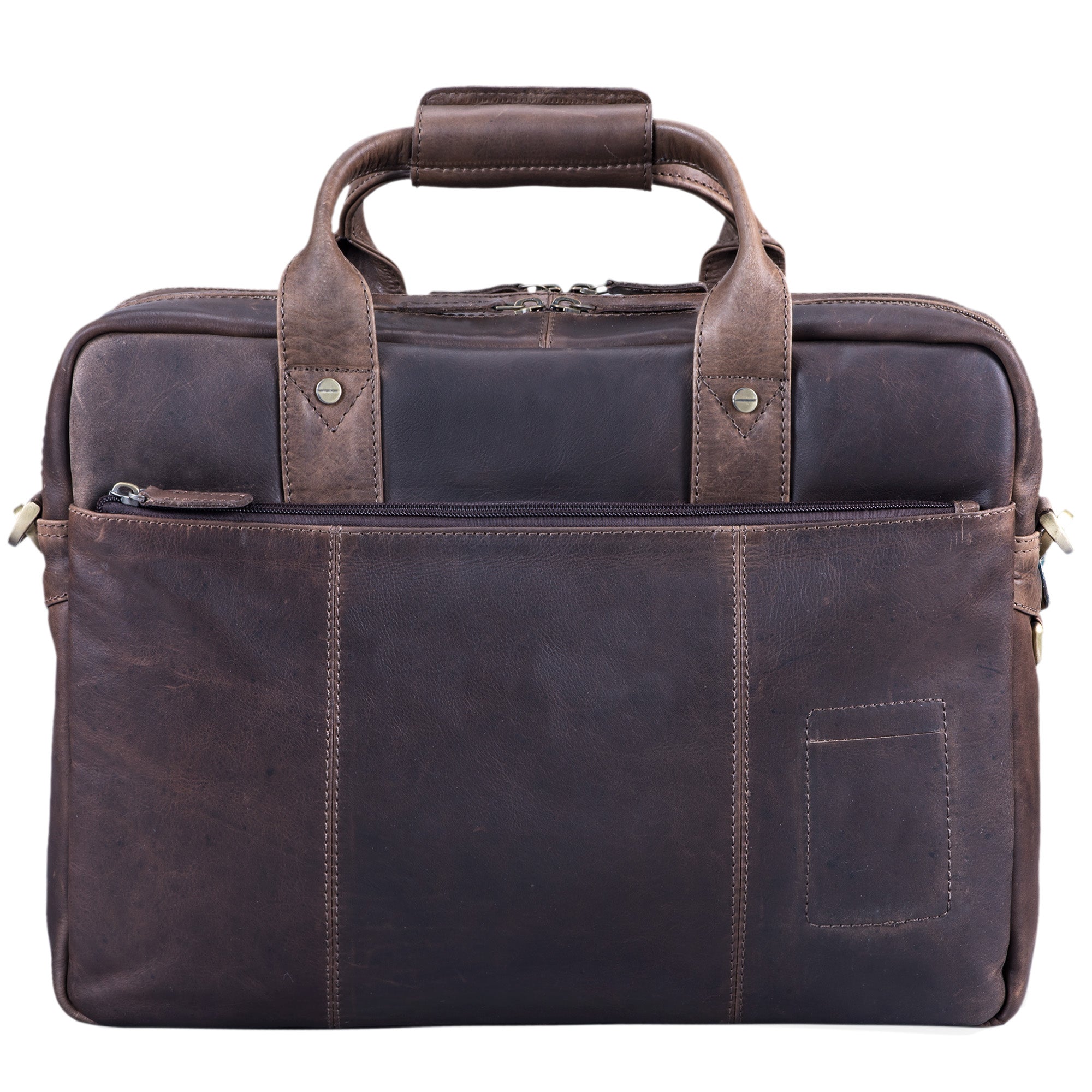 Dunkelbraune Vintage Aktentasche