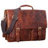 Saco Empresarial de Couro "Clifford" Grande Vintage