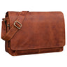 "Tom" Bolsa Vintage de Couro – Bolsa Tiracolo com Compartimento para Laptop 15"