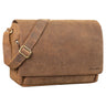 "Tom" Bolsa Vintage de Couro – Bolsa Tiracolo com Compartimento para Laptop 15"