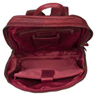 Großer Rucksack echtes Leder rot