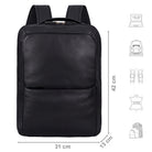 Notebook Rucksack 15,6 Zoll schwarz Leder